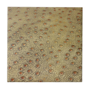 CARREAU CUIR TEXTURISÉ D'AUTRUCHE DE FAUX