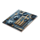 Carreau Cuisine Bleue Cuisine Ustensiles Papier Peint Esth (Côté)