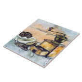 Carreau Cuisine Coffee Grinder Cuisine Alimentation Art 6" (Côté)