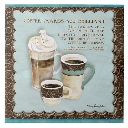 Carreau Cuisine de café express de Java Latte de café et (Devant)