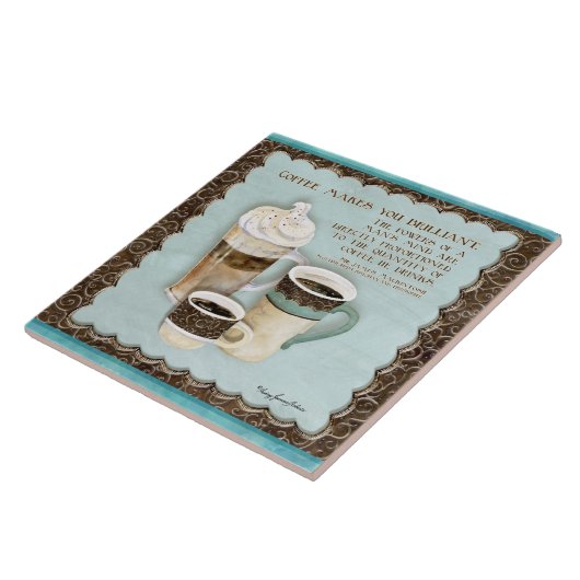 Carreau Cuisine de café express de Java Latte de café et (Côté)