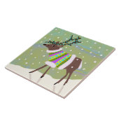 Carreau Cuisine en céramique Reindeer en hiver Carrelage (Côté)