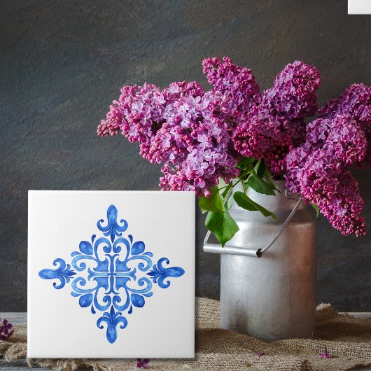 Carreau Cuisine espagnole bleu et blanc portugais Azulejo