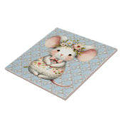 Carreau Cuisine Florale Souris Couronne Fleur (Côté)