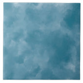 Carreau Cuisine Moderne Côtière à l'Aquarelle Bleu Océan (Devant)