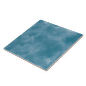 Carreau Cuisine Moderne Côtière à l'Aquarelle Bleu Océan (Côté)