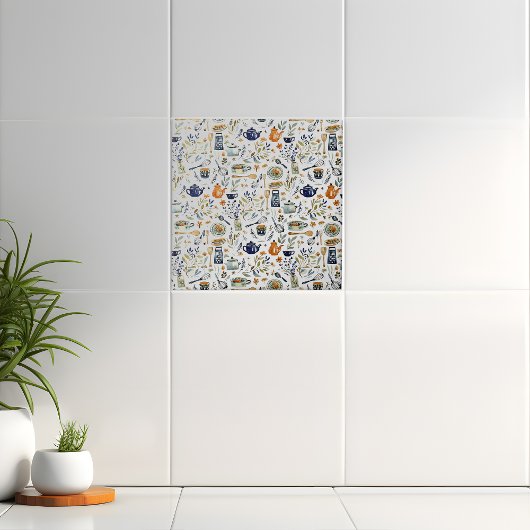 Carreau Cuisine rustique Peinte à la main