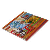 CARREAU CUISINE TOSCANE CHAT, LUNETTES À VIN DE SOUFFLE (Côté)