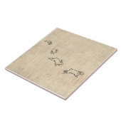 Carreau Cuisine Vintage Lapine Thème Jumping Rabbits Art (Côté)