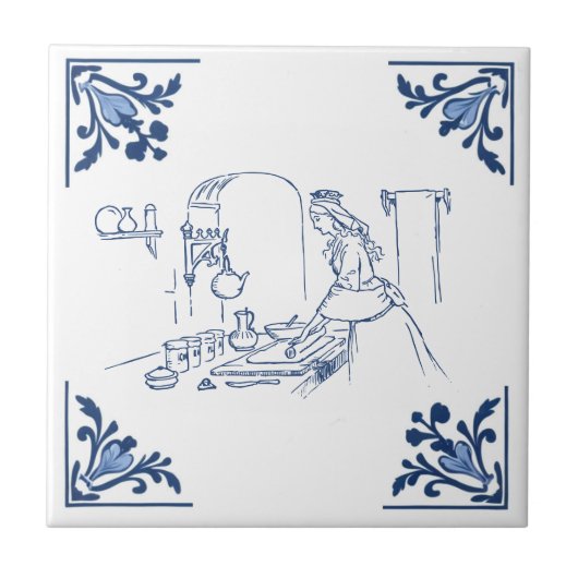 Carreau Cuisine vintage Princesse Cuisine Delft Bleu & Bla (Devant)