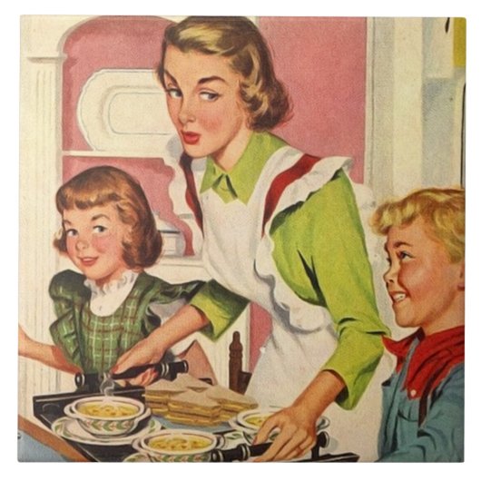 Carreau cuisine vintage rétro (Devant)