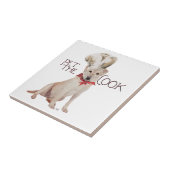 Carreau Cuisinier Labrador Retriever Jaune (Côté)