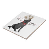 Carreau Cuisinier Labrador Retriever Noir (Côté)