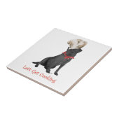 Carreau Cuisinier Labrador Retriever Noir (Côté)