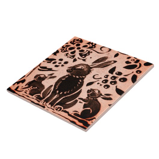 Carreau Cuivre Brown Lapin Lapin Lapin Lapin Automne Trive (Côté)