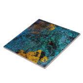 Carreau Cuivre moderne Métallique Bleu Or (Côté)