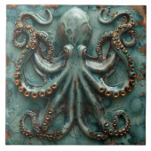 Carreau Cuivre Octopus Turquoise (Devant)