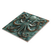 Carreau Cuivre Octopus Turquoise (Côté)