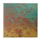 Carreau Cuivre Turquoise Bleu Orange Texture Brown (Devant)