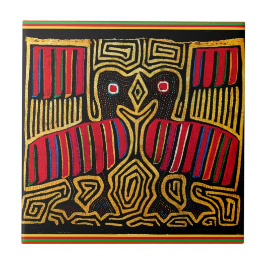 Carreau Cuna Indian Mola Duck Design (Devant)