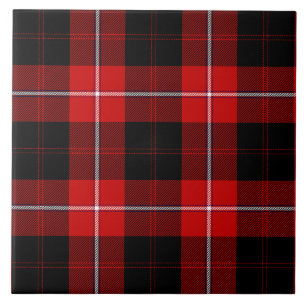 Carreau Cunningham Tartan rouge noir