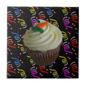Carreau Cupcake de carottes avec Confetti (Devant)