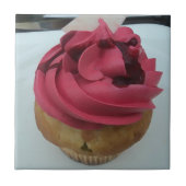 Carreau Cupcake rose chaud - peinture (Devant)