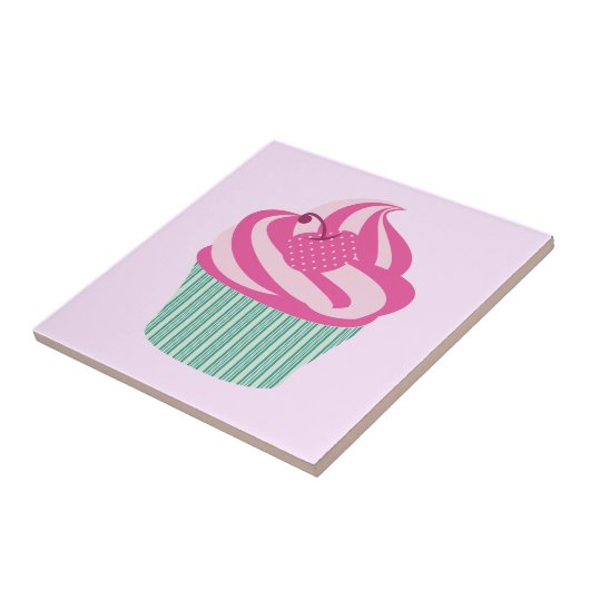 Carreau Cupcake rose pâle Pastel rose (Côté)