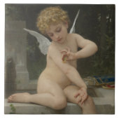 Carreau Cupidé avec papillon (par Bouguereau) (Devant)