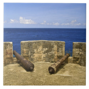 Carreau Curaçao. La baie de Caracas de Fort Beekenburg.