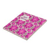 Carreau Custom Hot Pink Floral Seamless Pattern  (Côté)