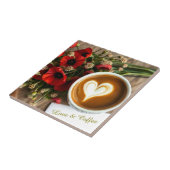 Carreau Custom Love & Coffee Cup with White Foam Heart (Côté)