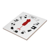 Carreau Customisez le Carrelage en céramique Étiquette (Côté)