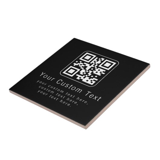 Carreau Customizable QR Code & Editable Text Template (Côté)