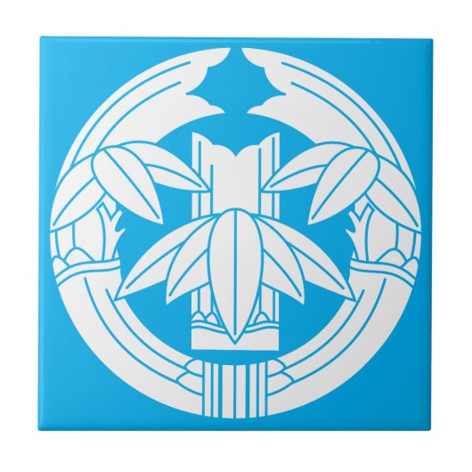 Carreau Cut bamboo in embracing bamboo leaves (Devant)