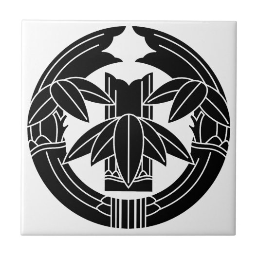 Carreau Cut bamboo in embracing bamboo leaves (Devant)