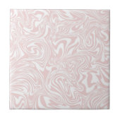 Carreau Cute Abstract Pink & White Ceramic Tile (Devant)