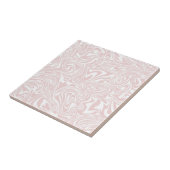 Carreau Cute Abstract Pink & White Ceramic Tile (Côté)