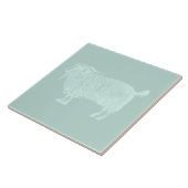 Carreau Cute Angora Chèvre COULEUR PERSONNALISÉE (Côté)