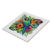 Carreau Cute beach parrot lovers  (Côté)