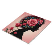 Carreau Cute Belle dame artisanale maison affaires céramiq (Côté)