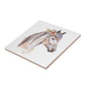 Carreau Cute boho aquarelle hippie design cheval (Côté)