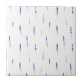 Carreau Cute Botanical Elegant Lavender Ceramic Tile (Devant)