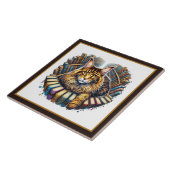 Carreau Cute cat reading nook library book lovers  (Côté)