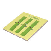 Carreau Cute céleri bâtons trio caricature légumes (Côté)