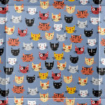 Carreau Cute chat Motif bleu<br><div class="desc">Un mignon motif de petits chats sur un arrière - plan bleu. Art original de Nic Squirrell. Idéal pour les amoureux des animaux.</div>