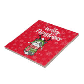 Carreau Cute Chat Noël Stocking fourchettes Galore (Côté)