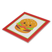 Carreau Cute cheeseburger maison artisanat (Côté)