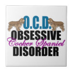 Carreau Cute Cocker Spaniel<br><div class="desc">J'ai l'OCD,  le trouble obsessionnel de l'espaniel de cocker. J'adore mon drôle d'épice de cocker. C'est ma jolie race de chien préférée.</div>