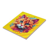 Carreau Cute Colorful Chat Face-87002 (Côté)